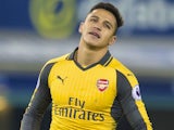 Alexis Sanchez in action during the Premier League game between Everton and Arsenal on December 13, 2016