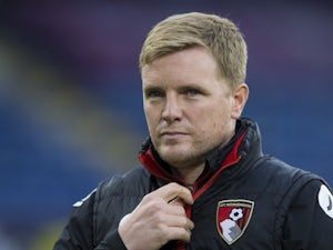 Eddie Howe watches on during the Premier League game between Burnley and Bournemouth on December 11, 2016