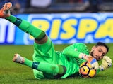 Gianluigi Donnarumma in action during the Serie A game between Roma and Milan on December 12, 2016