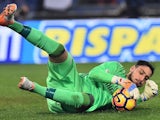 Gianluigi Donnarumma in action during the Serie A game between Roma and Milan on December 12, 2016
