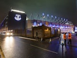 A general view of Goodison Park at night