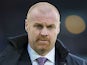 Sean Dyche watches on during the Premier League game between Burnley and Bournemouth on December 11, 2016