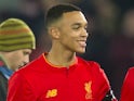 Trent Alexander-Arnold in action for Liverpool on November 29, 2016
