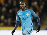 Manchester City midfielder Yaya Toure in action during his side's Premier League clash with Hull City at the Etihad Stadium on Boxing Day