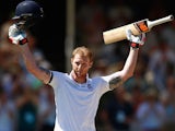Ben Stokes celebrates his century on day two of the second Test between South Africa and England on January 3, 2016