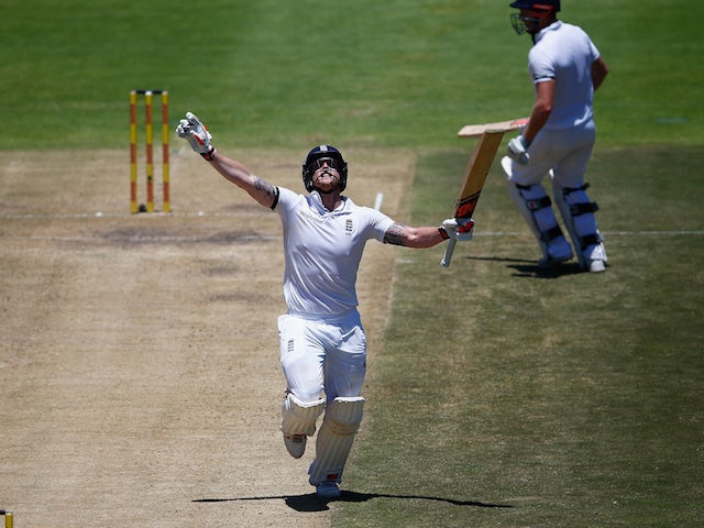 Ben Stokes celebrates his double century on day two of the second Test between South Africa and England on January 3, 2016