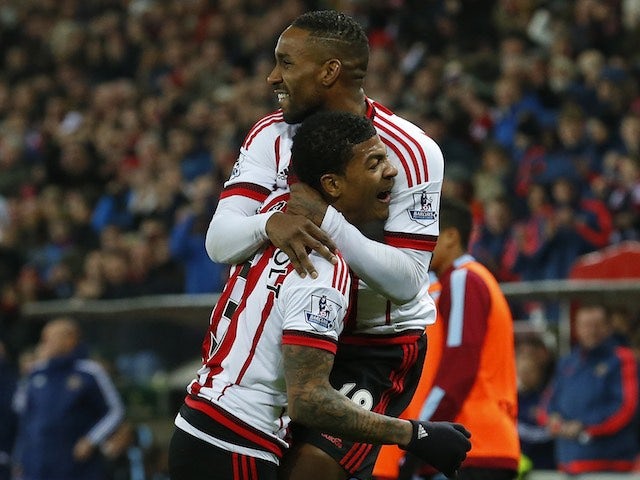 Jermain Defoe celebrates during the game between Sunderland and Aston Villa on January 2, 2016