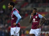 Joleon Lescott and Leandro Bacuna look deflated during the game between Sunderland and Aston Villa on January 2, 2016