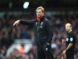 Jurgen Klopp is a little teapot during the game between West Ham and Liverpool on January 2, 2016