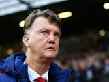 Louis van Gaal appears prior to the game between Manchester United and Swansea on January 2, 2016