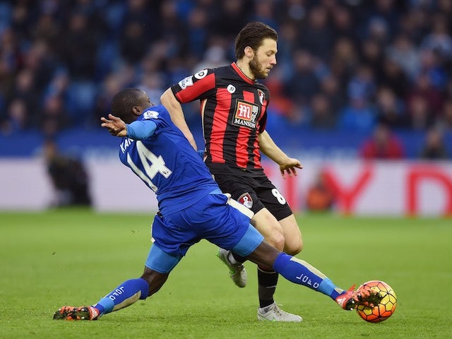 Ngolo Kante and Harry Arter in action during the game between Leicester and Bournemouth on January 2, 2016