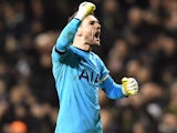 Hugo Lloris celebrates during the Premier League game between Tottenham Hotspur and Chelsea on January 4, 2017