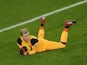 Loris Karius makes a save during the EFL Cup semi-final between Southampton and Liverpool on January 11, 2017