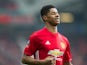 Manchester United striker Marcus Rashford in action during his side's FA Cup third round clash with Reading at Old Trafford on January 7, 2017