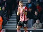 Jay Rodriguez grabs his side's second during the Premier League game between Southampton and Leicester City on January 22, 2017