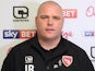 Morecambe manager Jim Bentley pictured in January 2017