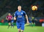 Leicester City defender Robert Huth in action during the Premier League clash with Chelsea at the King Power Stadium on January 14, 2017