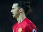 Manchester United striker Zlatan Ibrahimovic in action during the Premier League clash with Liverpool at Old Trafford on January 15, 2017