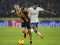 David Meyler and Marcus Rashford in action during the EFL Cup semi-final between Hull City and Manchester United on January 26, 2017
