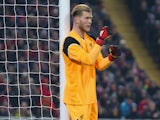 Loris Karius in action during the EFL Cup semi-final between Liverpool and Southampton on January 25, 2017