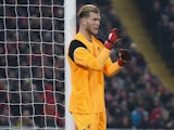Loris Karius in action during the EFL Cup semi-final between Liverpool and Southampton on January 25, 2017
