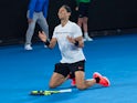 Rafael Nadal celebrates reaching the final of the Australian Open on January 27, 2017