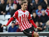 Manolo Gabbiadini in action during the Premier League game between Southampton and West Ham United on February 4, 2017