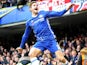 Marcos Alonso celebrates his opener during the Premier League game between Chelsea and Arsenal on February 4, 2017