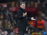 Saint-Etienne manager Christophe Galtier during the Europa League match against Manchester United on February 16, 2017