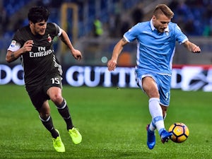 Ciro Immobile of Lazio in action against AC Milan on February 13, 2017