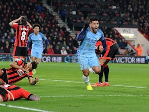 Man City into second with win at Bournemouth