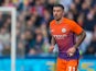 Manchester City defender Aleksandar Kolarov in action during his side's FA Cup fifth round clash with Manchester City at the John Smith's Stadium on February 18, 2017