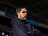Huddersfield Town manager David Wagner watches on during his side's FA Cup fifth round clash with Manchester City at the John Smith's Stadium on February 18, 2017