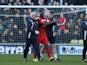 Leicester City's Molla Wague walks walks off injured against Millwall on February 18, 2017