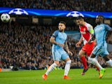 AS Monaco striker Radamel Falcao in action during his side's Champions League last 16 first leg against Manchester City at the Etihad Stadium on February 21, 2017