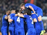 Danny Drinkwater celebrates scoring Leicester City's second goal against Liverpool on February 27, 2017