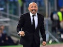 Luciano Spalletti watches on during the Coppa Italia game between Lazio and Roma on March 1, 2017