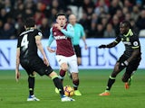 West Ham United's Aaron Cresswell in action against Chelsea on March 6, 2017