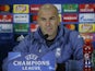 Real Madrid manager Zinedine Zidane on March 6, 2017