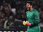 Alisson Becker of Roma during the Europa League match against Lyon on March 16, 2017