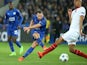 Leicester City's Danny Drinkwater takes a shot against Sevilla on March 14, 2017