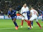 Leicester City's Wes Morgan celebrates scoring against Sevilla in the Champions League on March 14, 2017