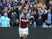 Andre Ayew celebrates scoring during the Premier League game between West Ham United and Leicester City on March 18, 2017