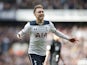 Christian Eriksen celebrates scoring during the Premier League game between Tottenham Hotspur and Southampton on March 19, 2017