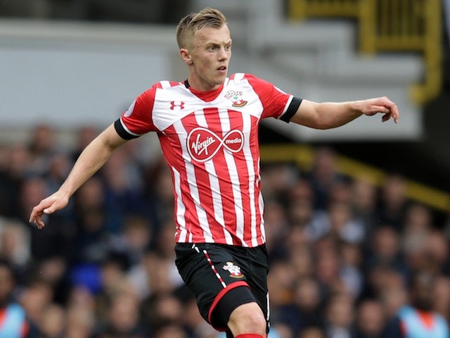 James Ward-Prowse in action during the Premier League game between Tottenham Hotspur and Southampton on March 19, 2017