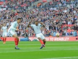 Jermain Defoe opens the scoring during the World Cup qualifier between England and Lithuania on March 26, 2017