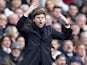 Mauricio Pochettino shouts during the Premier League game between Tottenham Hotspur and Southampton on March 19, 2017