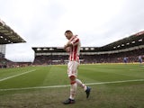 Phil Bardsley sees red during the Premier League game between Stoke City and Chelsea on March 18, 2017