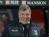 Crystal Palace manager Sam Allardyce watches on during his side's Premier League clash with Bournemouth at the Vitality Stadium on January 31, 2017