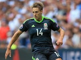 Dave Edwards in action for Wales against England on June 16, 2016
